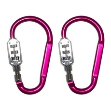 Travel Cube 彩色登山扣 3位密碼鎖 大型 粉紅色, 2個