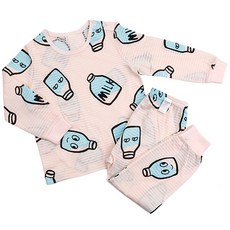 Maykids 童款牛奶圖案九分袖九分褲居家服套裝