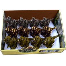 發條恐龍暴龍玩具 4 件 x 3 件套組 5588S, 混色