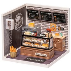 若來 Robotime DIY 袖珍屋立體拼圖 - 麵包坊 DW005, 110件, 1組, 混色