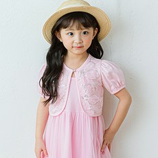 Lala Amang 女童款亮片花朵短版罩衫