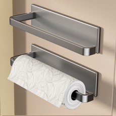 Dalcom Shop強力磁鐵冰箱廚房抹布架, 灰色, 2個