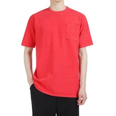 다꾸앙 남성용 통기성 칙촉 피그먼트 라운드넥 반팔 티셔츠 D06E5_tc2855