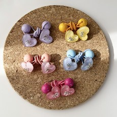 Bisol 蝴蝶結愛心髮圈 5款 x 2入組