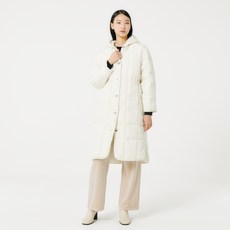 JAJU(자주) 여성용 클라우드 다운필 후드 롱 점퍼