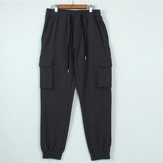 PLAYS 男款保暖刷毛防水鬆緊帶工作束口褲