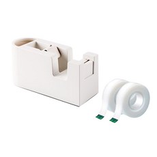 deLi 得力 可愛膠帶切割器 有光+魔法膠帶替換裝 12mm*18m 2捲組, 1套, 混色（膠帶）、白色（膠帶座）