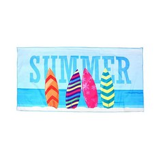 썸머 극세사 스포츠 비치 타올 75 x 150 cm, 혼합색상, 1개