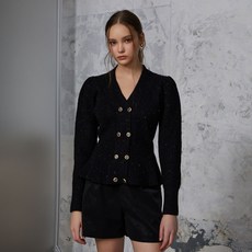 EGOIST 女款雙排扣傘狀下擺開襟衫 ER4BO903