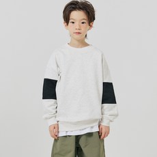 바브키즈 아동용 케피르 배색 맨투맨