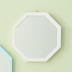 ACE HOME 馬卡龍正八角 400 壁鏡, 白色