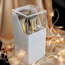 제노윈 뚜껑있는 브러쉬꽂이 보관함, 화이트, 1개