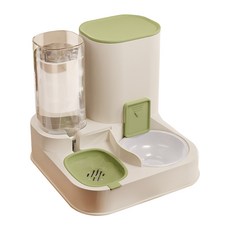 Lanboer 寵物簡約素色大容量半自動飲水器 27.5 x 27.5 x 25.5 cm, 綠色, 1個