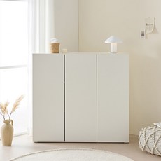 윌로우 헤이즈 3단 더 높은 수납장 1200 방문설치, 화이트