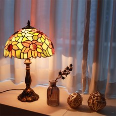 彩繪玻璃向日葵桌燈, 混合色