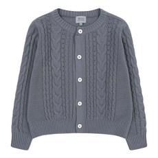 BEEN 兒童款麻花針織開襟衫 BZ13CK01GY