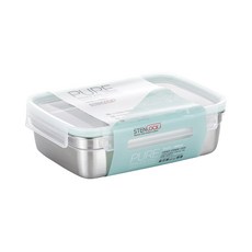STENLOCK Pure 不鏽鋼長方形保鮮盒 7號, 1.8L, 1個