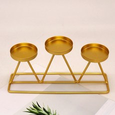 Wither Home 圓滾滾3層燭台, 金色