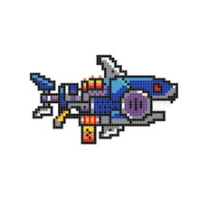 Kkoma Block 帝風積木套組 10mm, 鯊魚槍, 1個