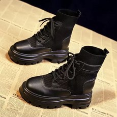 마켓A 여성용 소프트 레더 워커부츠