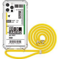 JUST4YOU 보딩 2 투명 방탄 강화 목걸이 휴대폰 케이스