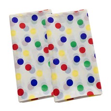 市集風格 派對餐桌裝飾 圓點圖案桌布 波點, 1入, 2個