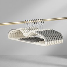 Apnalchangchang 防滑防肩角變形旋轉針織衣架, 灰色, 20個