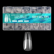 바르나 엣지 소프트 네일팁 12종 x 50p 세트, 코핀팁, 1개