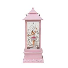 芭蕾舞演員復古方形LED水球 124, 粉色的