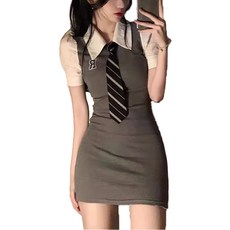 Ipeul 女用JK制服角色扮演連身裙