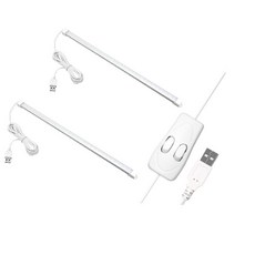 DAEHAN USB LED燈條 3色 52cm 2入, 橘光 + 象牙白光 + 白光