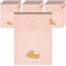 POPO FANCY Haemchi 上翻線圈筆記本, 粉紅色, 10個