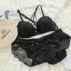 GLAM GONGGAM 時尚蕾絲內衣+內褲 2入+洗衣網