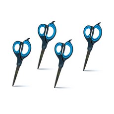 Ibis Korea柔軟握把剪刀 12296, 4個, 藍色