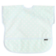 플리에 유아용 방수 반팔 턱받이, 40 연하늘흰땡, 1매, 1개