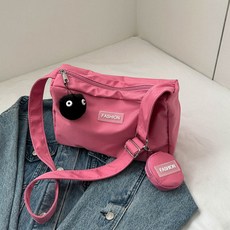 Elsso 簡約時尚Logo重點斜背包, 粉紅色