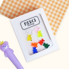 Merciband 小熊孩童耳環 8款組