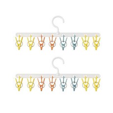 彩色夾式帽架, 白色, 2個