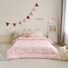 Modern House 兒童用Swell Fairy Rabbit防過敏超細纖維鋪棉被, 粉紅色