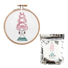 MIYUKI 品牌紗 Nui 刺繡 DIY 套件 Neji Neji HCA15//6, 混色, 1個