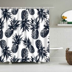 Caris 鳳梨設計防水浴室浴簾 A07 180 x 200 cm, 1個