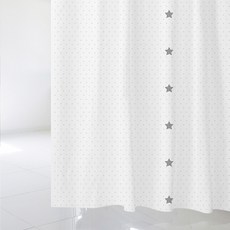 北歐風格浴簾 sc872+不鏽鋼掛鉤 12入+窗簾掛桿 白色, 混色