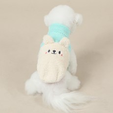 리토가토 강아지 폴라베어 플리스 집업, 민트, 1개