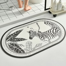 Witherhome 叢林主題吸水地墊, 斑馬, 1個