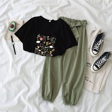 Heuimi Mall 女性T恤 + 運動褲套裝 LL17