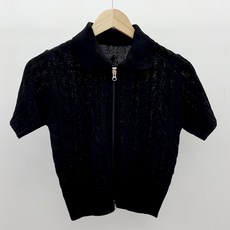 디아미뇽 여성용 모앤 투웨이 꽈배기 집업 니트 가디건