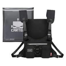 CARTEM 機車騎士多功能胸包背心 CT277, 黑色