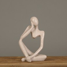 소프트 샌드 생각하는 사람 오브제 A 고민, one color