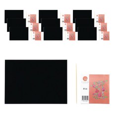 minhwashop 無圖案刮畫紙, 1組, 刮畫