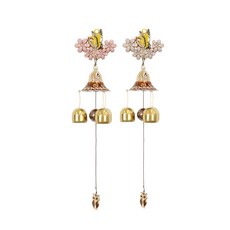 Kairos 櫻花蝴蝶門鈴2件組, 金色(粉色), 金色(白色)